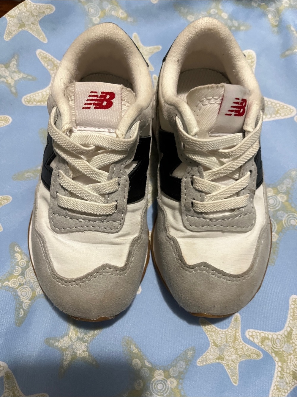 New Balance 237 Kids White, Gray & Black Retro Runner